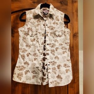 Brooks and Dunn Collection Panhandle Slim Sleeveless Women's Shirt, Size S